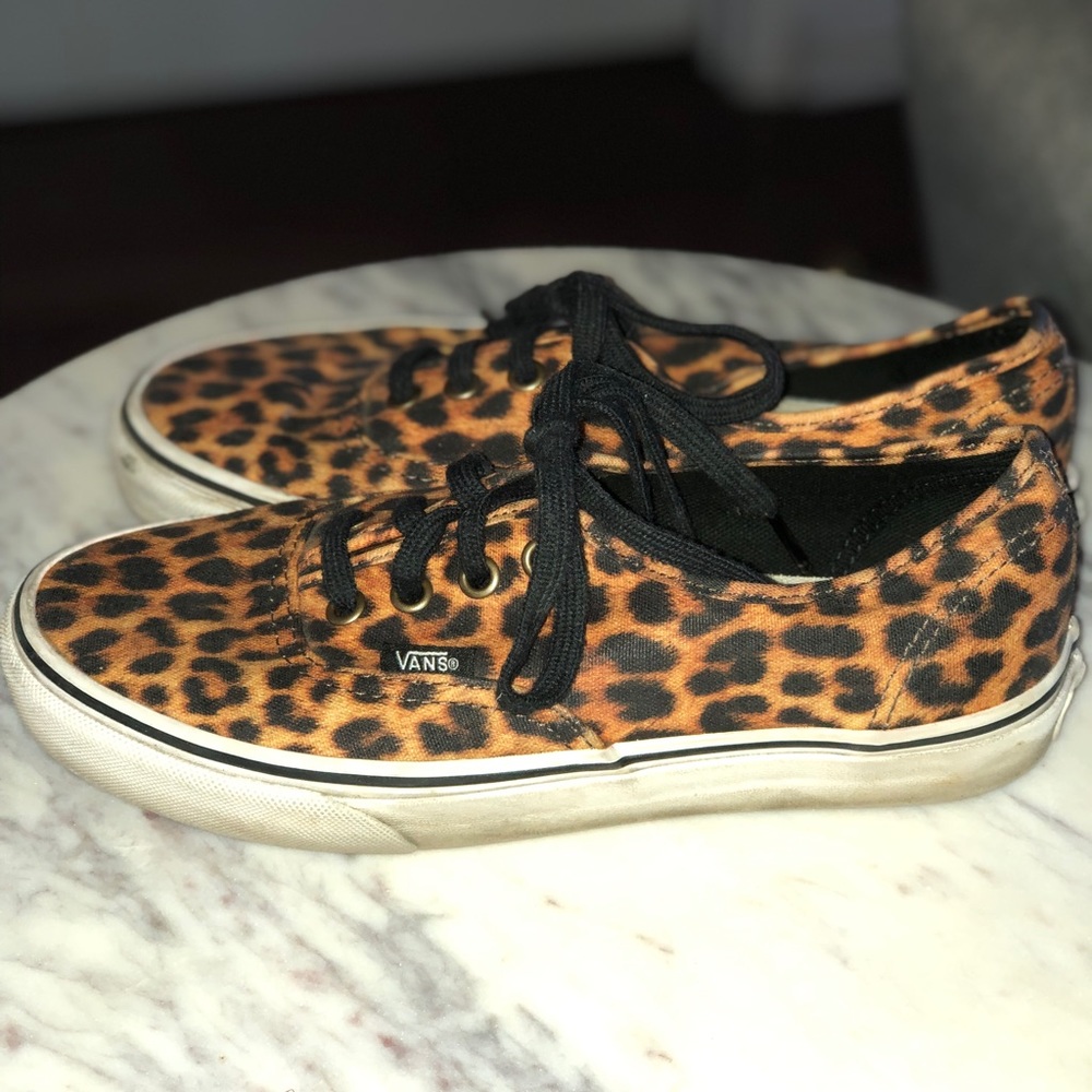 Leopard Print Vans sz 6.5 (women’s)